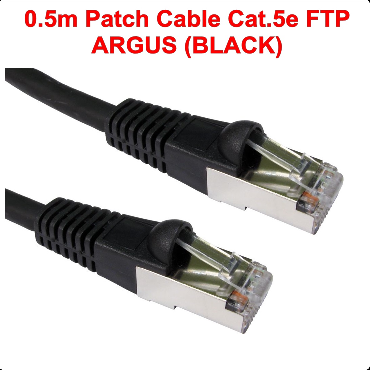 0.50m FTP Patch Cable Cat.5e ARGUS (BLACK)