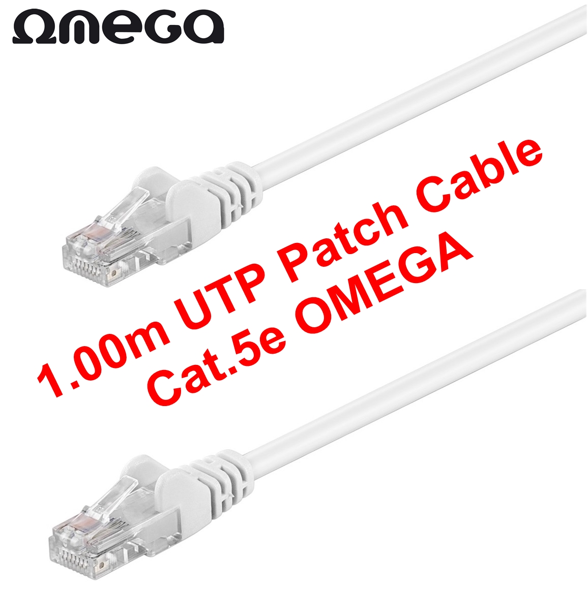 1.00m UTP Patch Cable Cat.5e OMEGA (GREY)