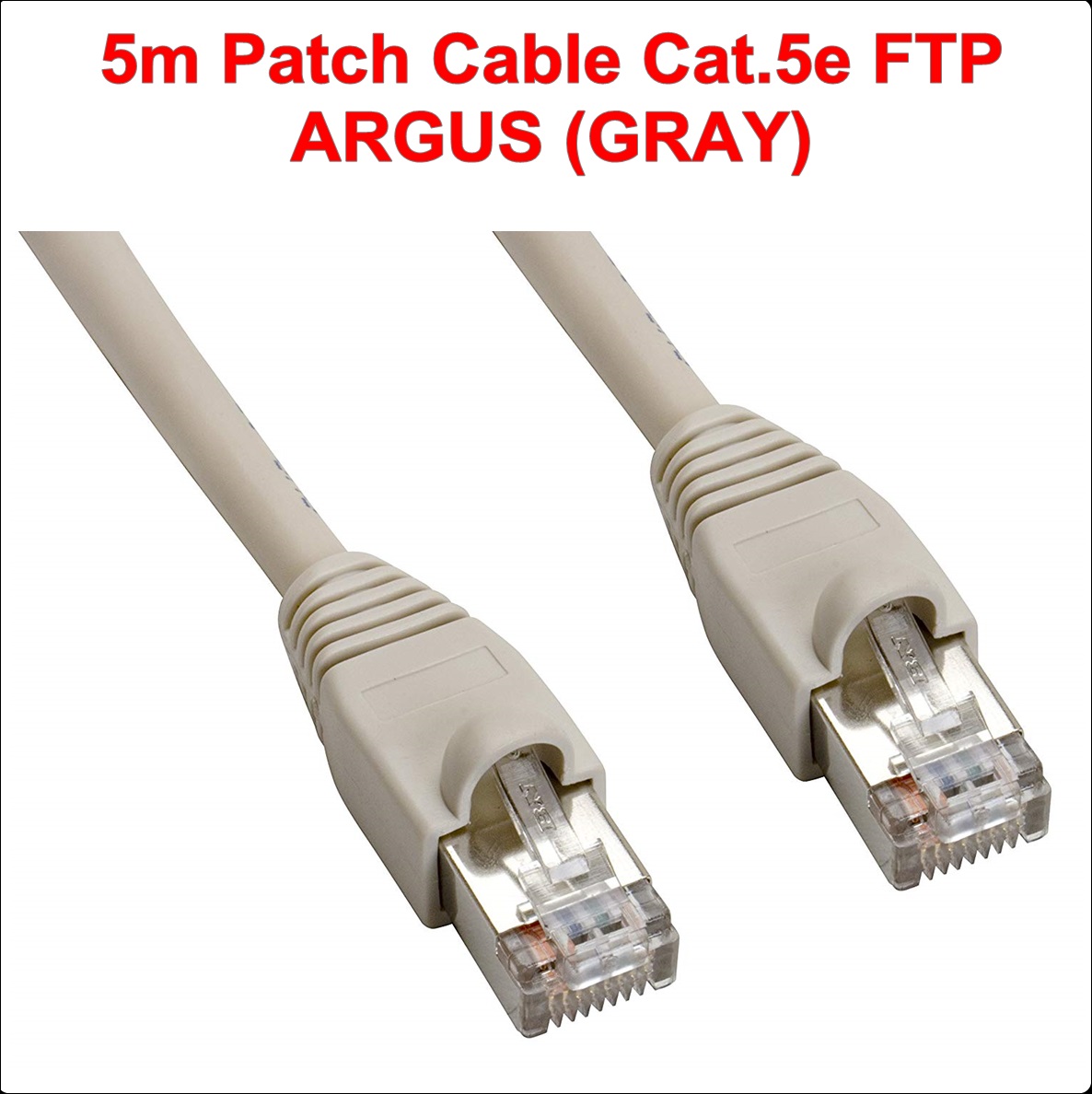 5.00m FTP Patch Cable Cat.5e ARGUS (GRAY)