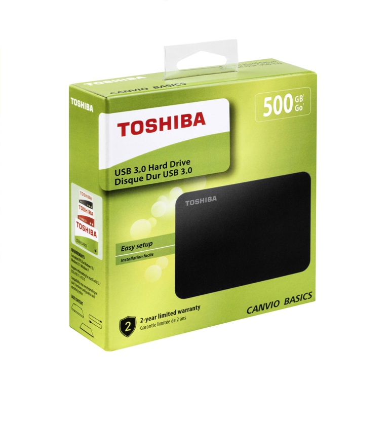500GB Външен Хард Диск Toshiba Canvio Basics