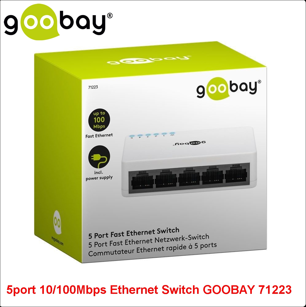 5port 10/100Mbps Switch GOOBAY 71223