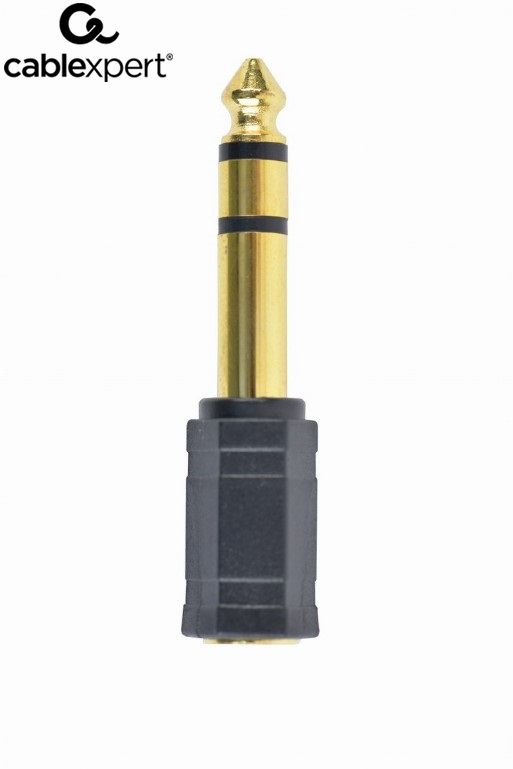 6.35 mm to 3.5 mm audio adapter Cablexpert,gold