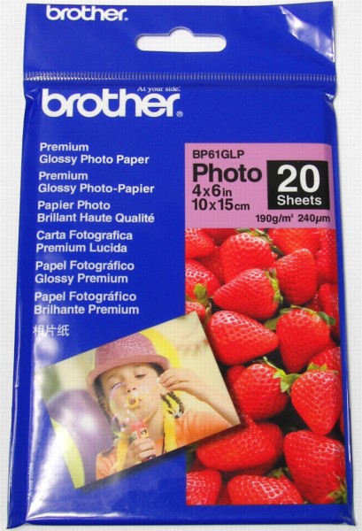 Фотохартия Brother BP61GLP A6; 20 sheets; Glossy