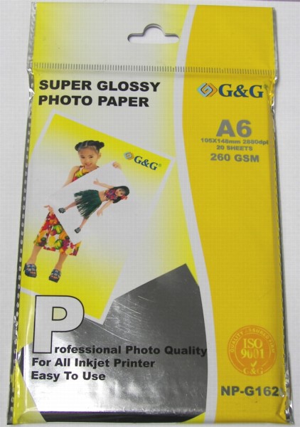 Фотохартия G&G NP-1626; A6; Glossy