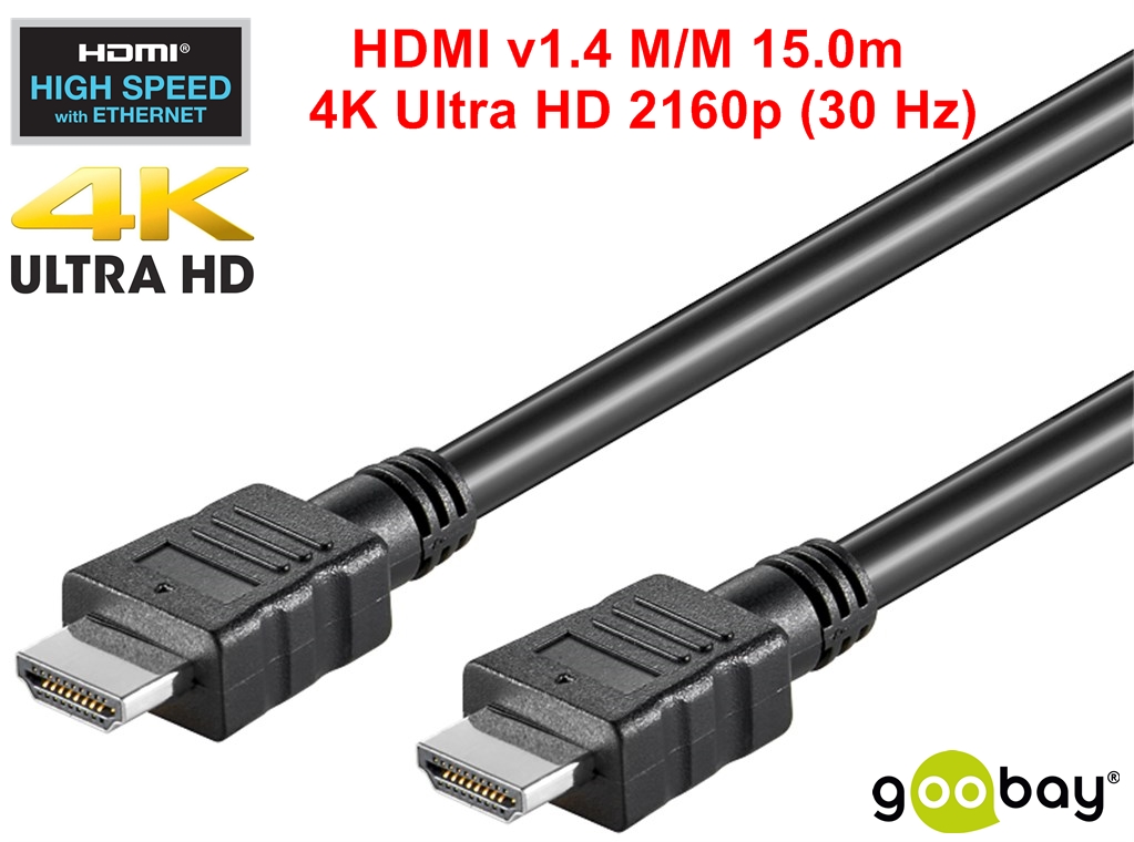 HDMI v1.4 M/M 15.0m (30 Hz/2160p) GOOBAY 58446