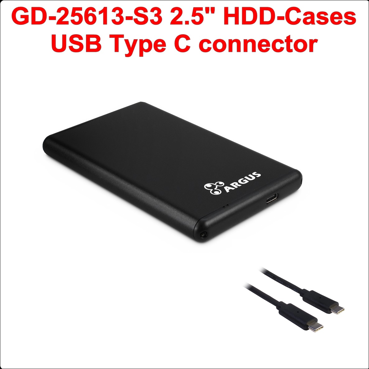 Кутия за диск 2.5``USB Type C (GD-25613-S3)