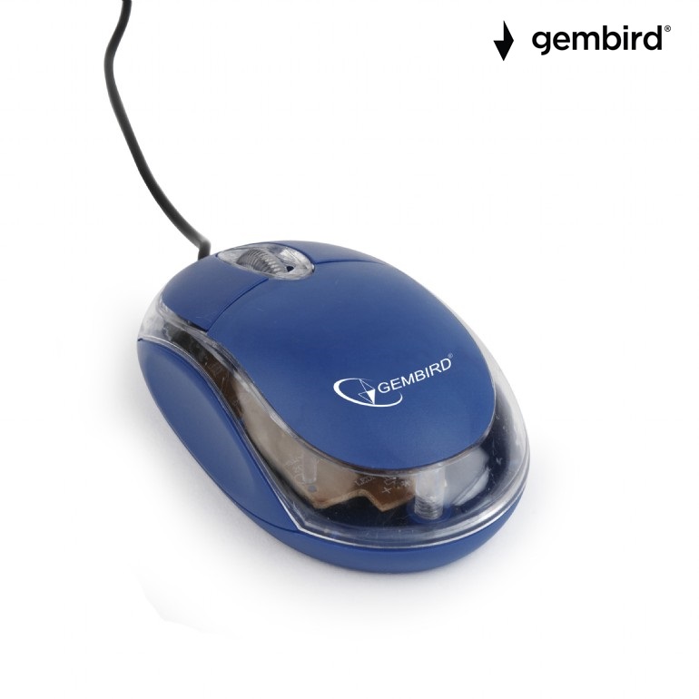 Оптична мишка Gembird MUS-U-01-BT,USB синя
