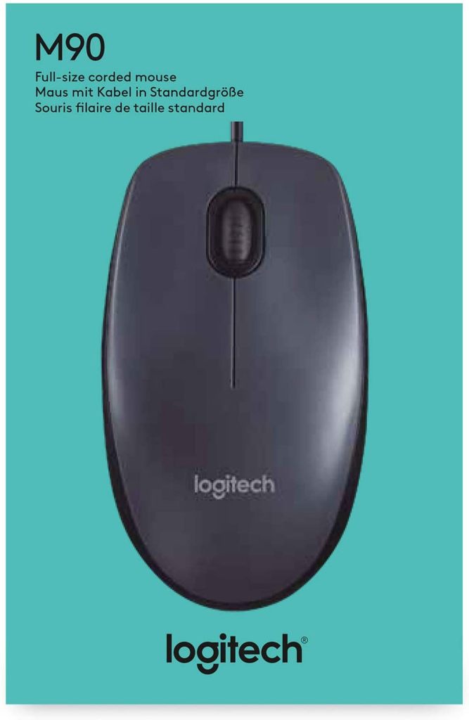 Оптична мишка Logitech M90, USB, Черна