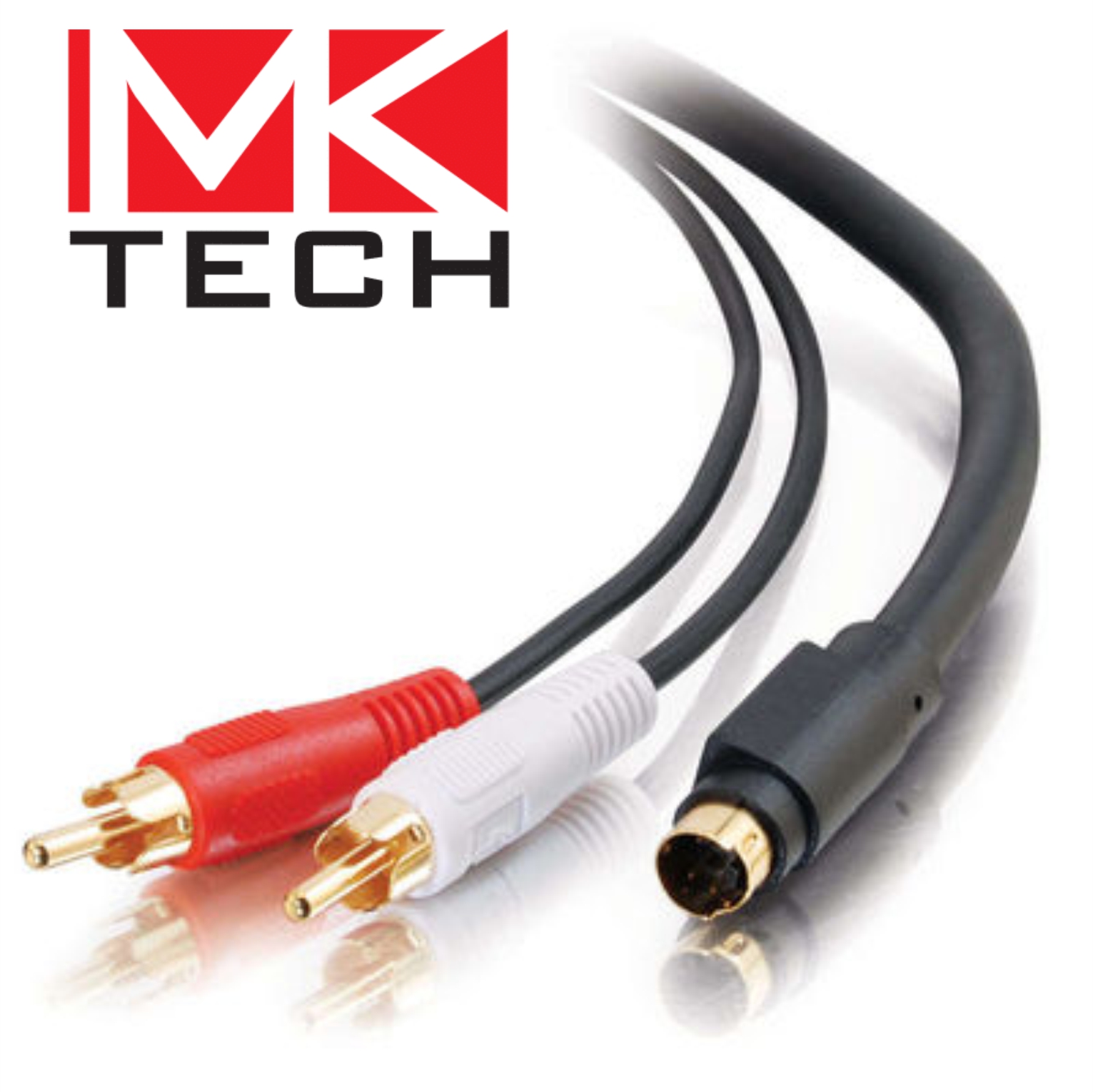 S-Video-M to Dual RCA-M Кабел (Y) 10m MKTECH
