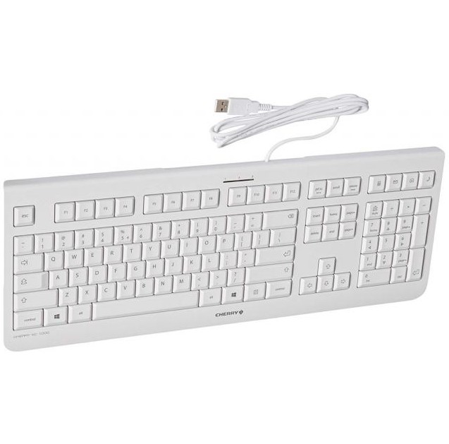 Стандартна клавиатура USB CHERRY KC 1000,BG,Бяла