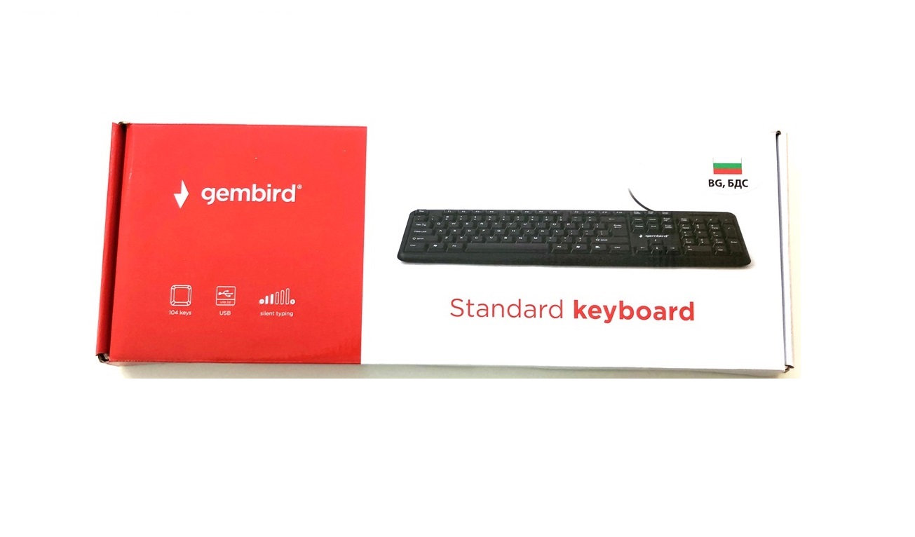 Стандартна клавиатура USB Gembird KB-U-103, BG