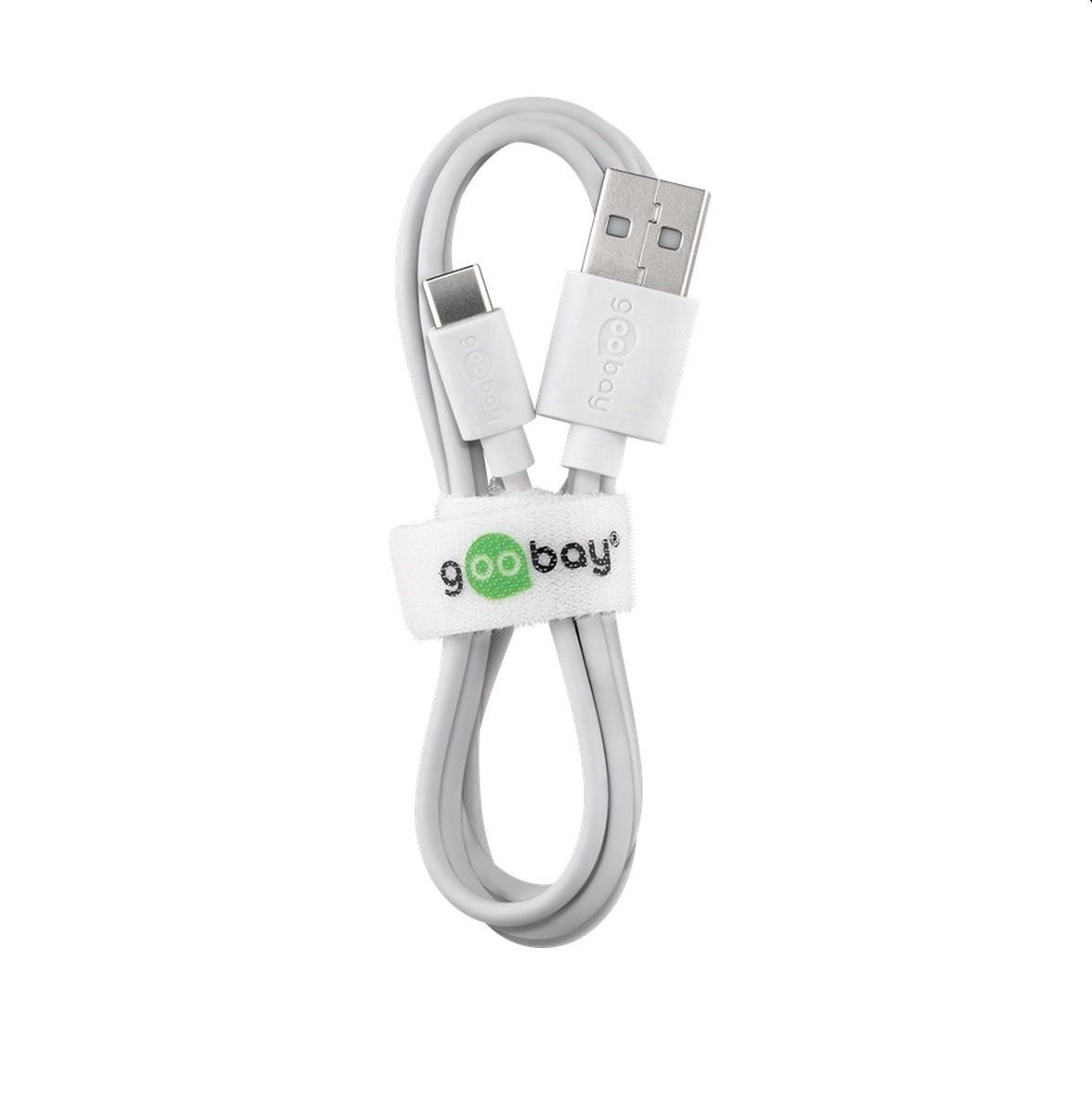 USB male - USB Type-C мъжко 2м/3A GOOBAY,бял