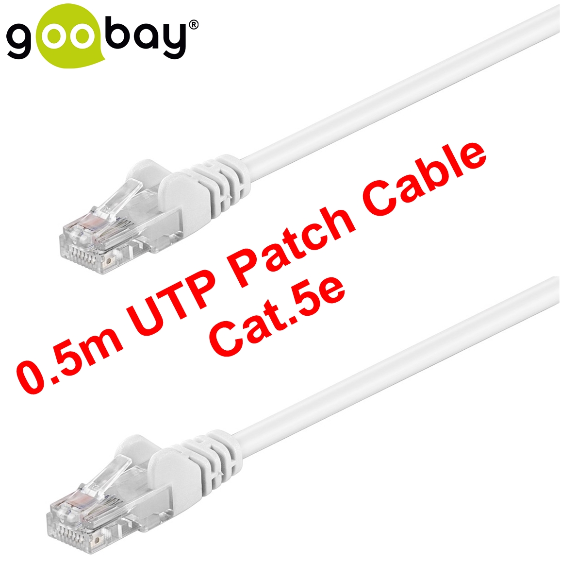 0.50m UTP Patch Cable Cat.5e GOOBAY (white)