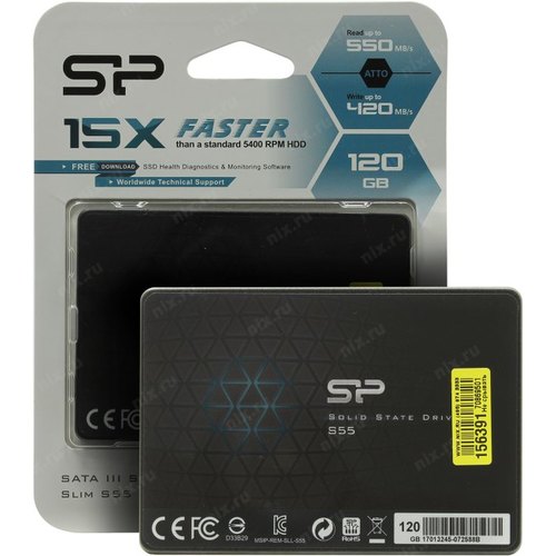 2.5”  120GB SSD SILICON POWER S55