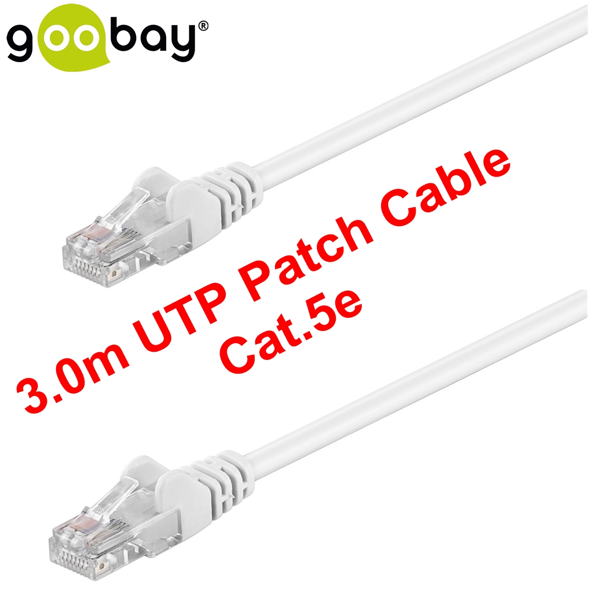 3.00m UTP Patch Cable Cat.5e GOOBAY (white)