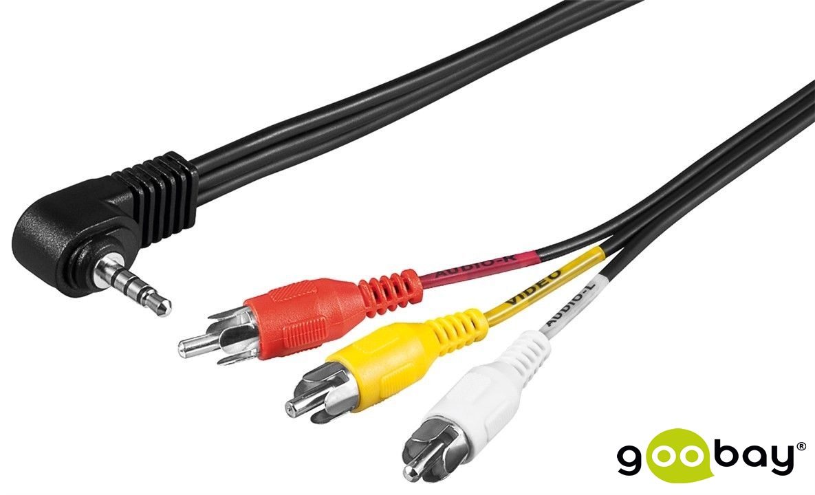 3.5 mm M 4-pin 90°към 3 RCA M 1.5 m GOOBAY,50209