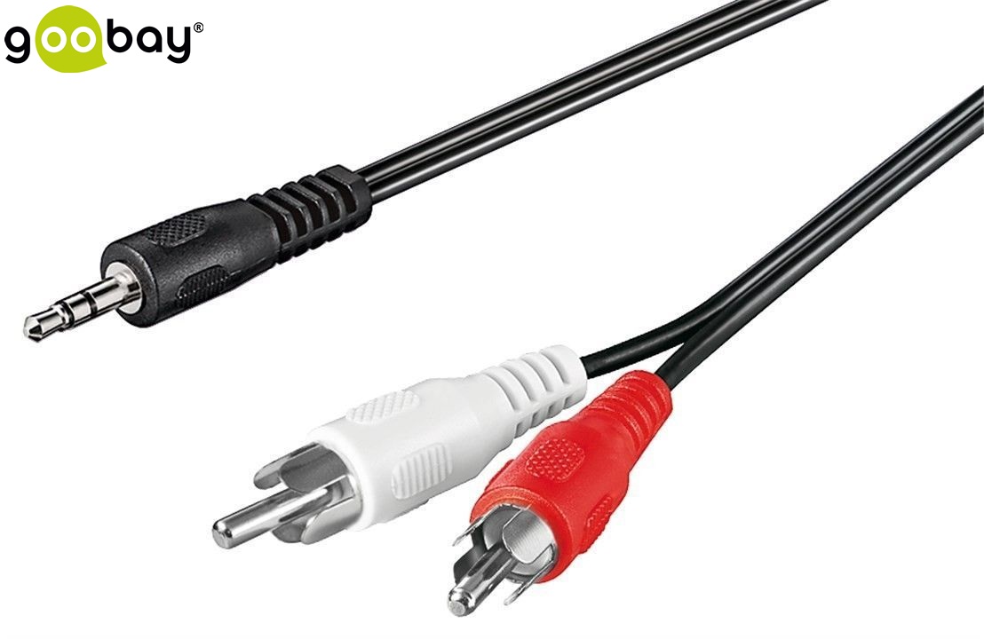 3.5 mm/M to 2 x RCA/M  0.5 m GOOBAY 50440