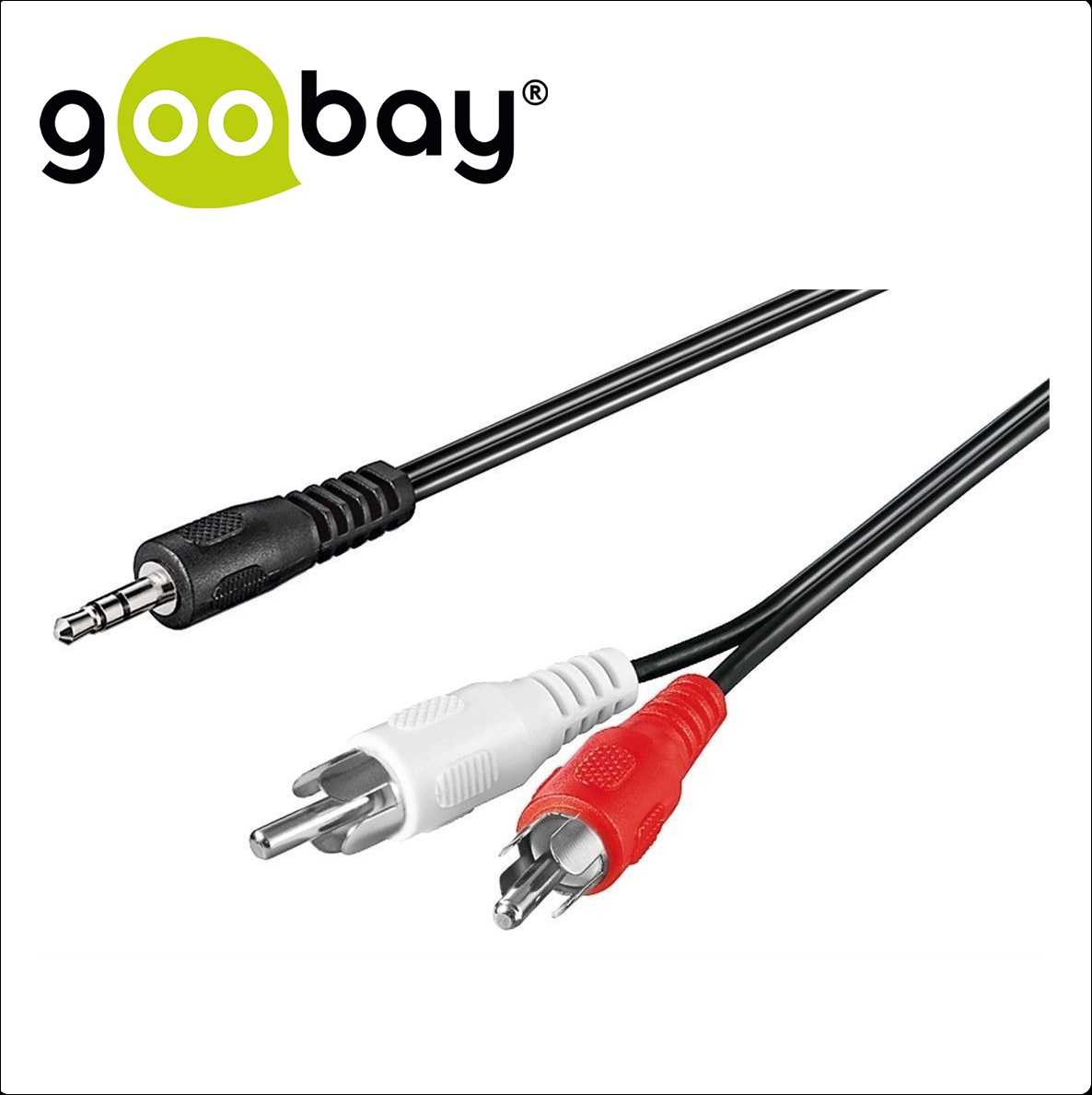 3.5 mm/M to 2 x RCA/M  1.5 m GOOBAY 50018