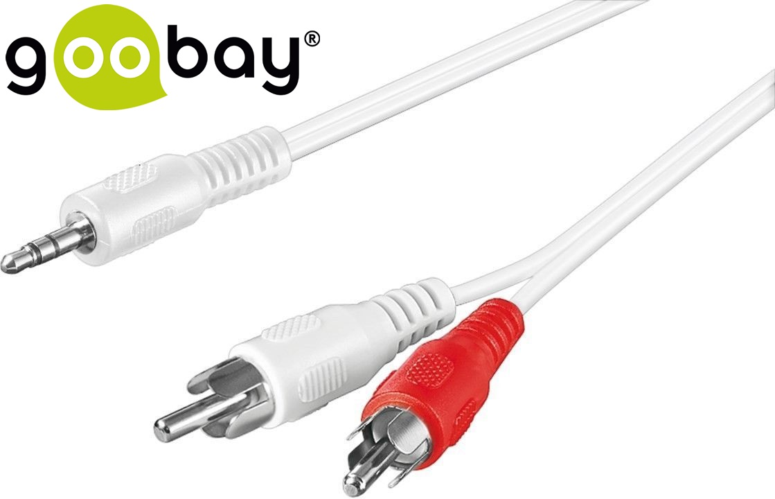 3.5 mm/M to 2 x RCA/M  1.5 m GOOBAY 69895