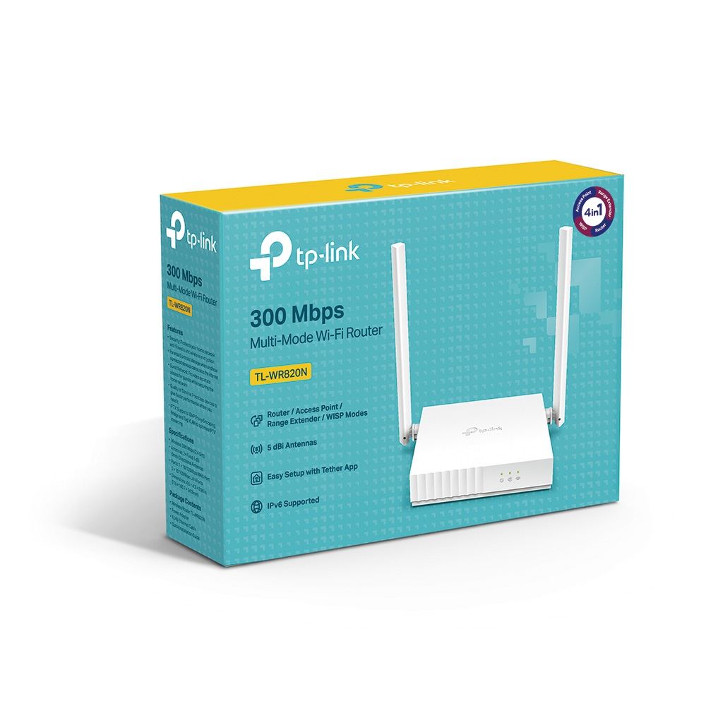 300Mbps TP-Link TL-WR820N V2 Безжичен рутер