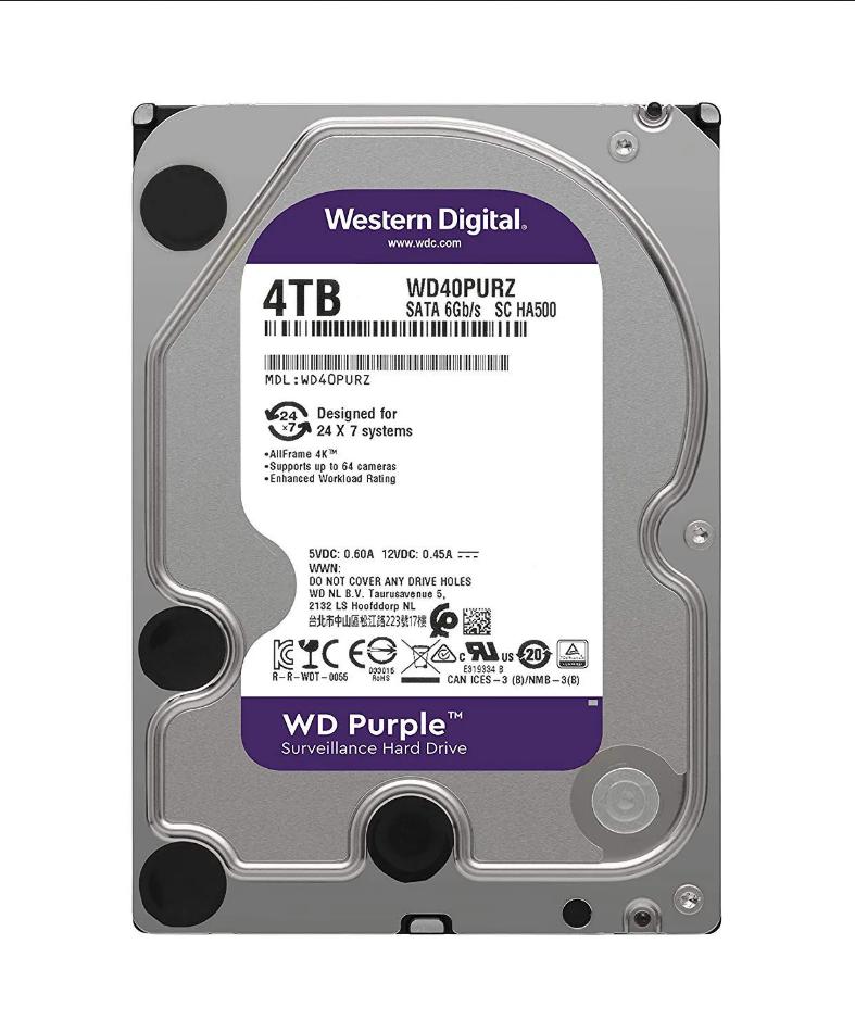 4 TB SATA III 64MB WD Purple WD40PURZ