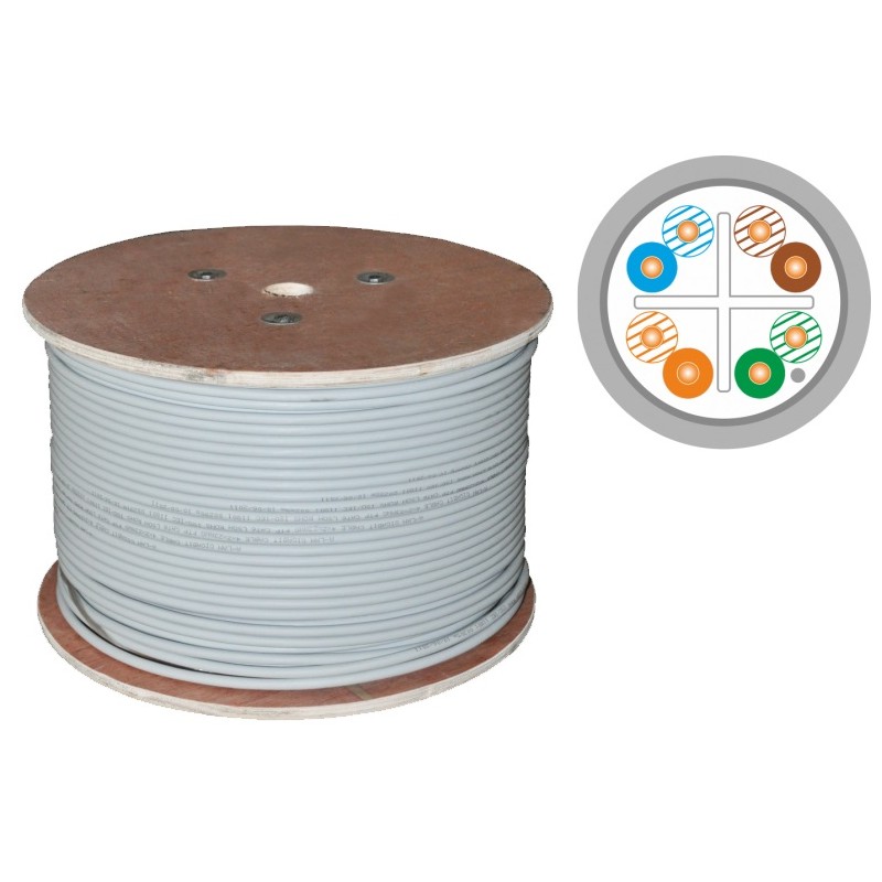 500.0m Network cable CAT 6E F/UTP-PVC SeaMAX