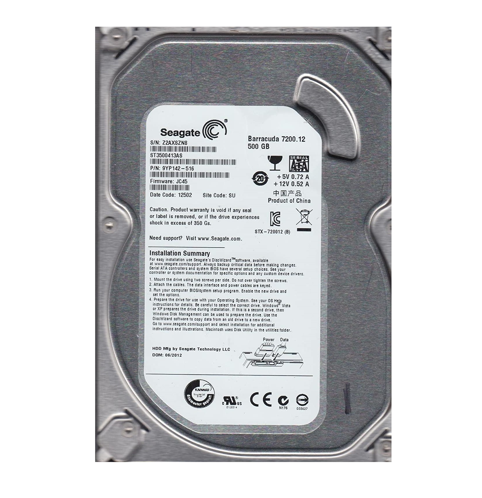 500 GB SATA III Seagate ST3500413AS