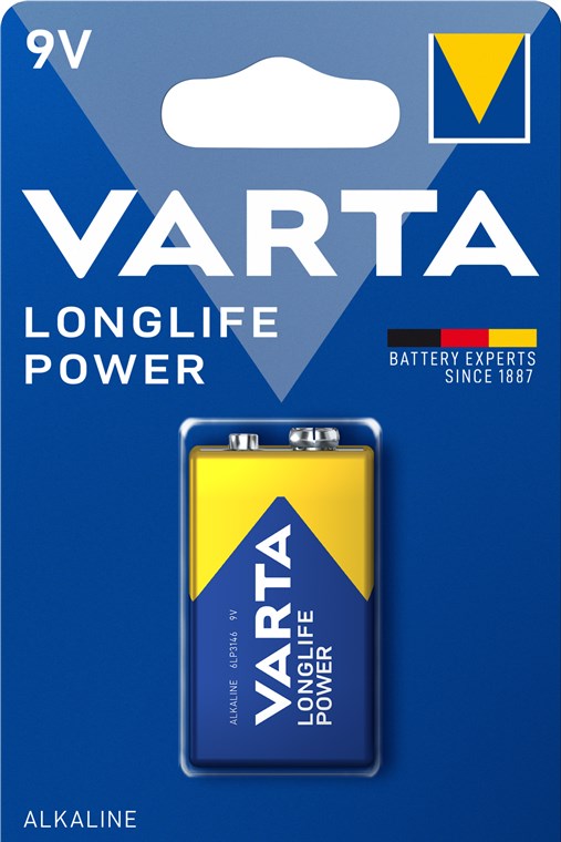 9V 1бр.Alkaline 215mAh Varta LongLife 6LR61