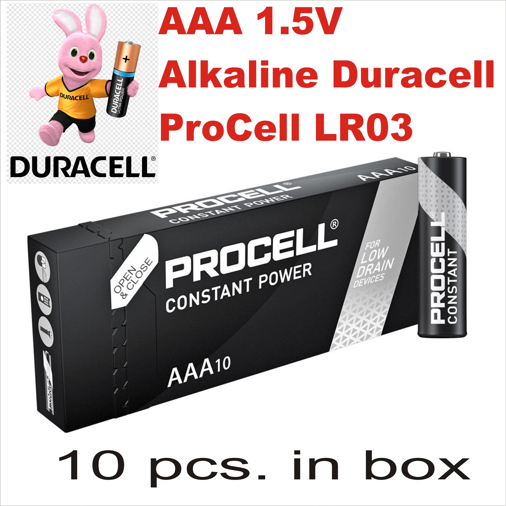 ААА 1.5V Alkaline Duracell ProCell LR03 (10бр.)