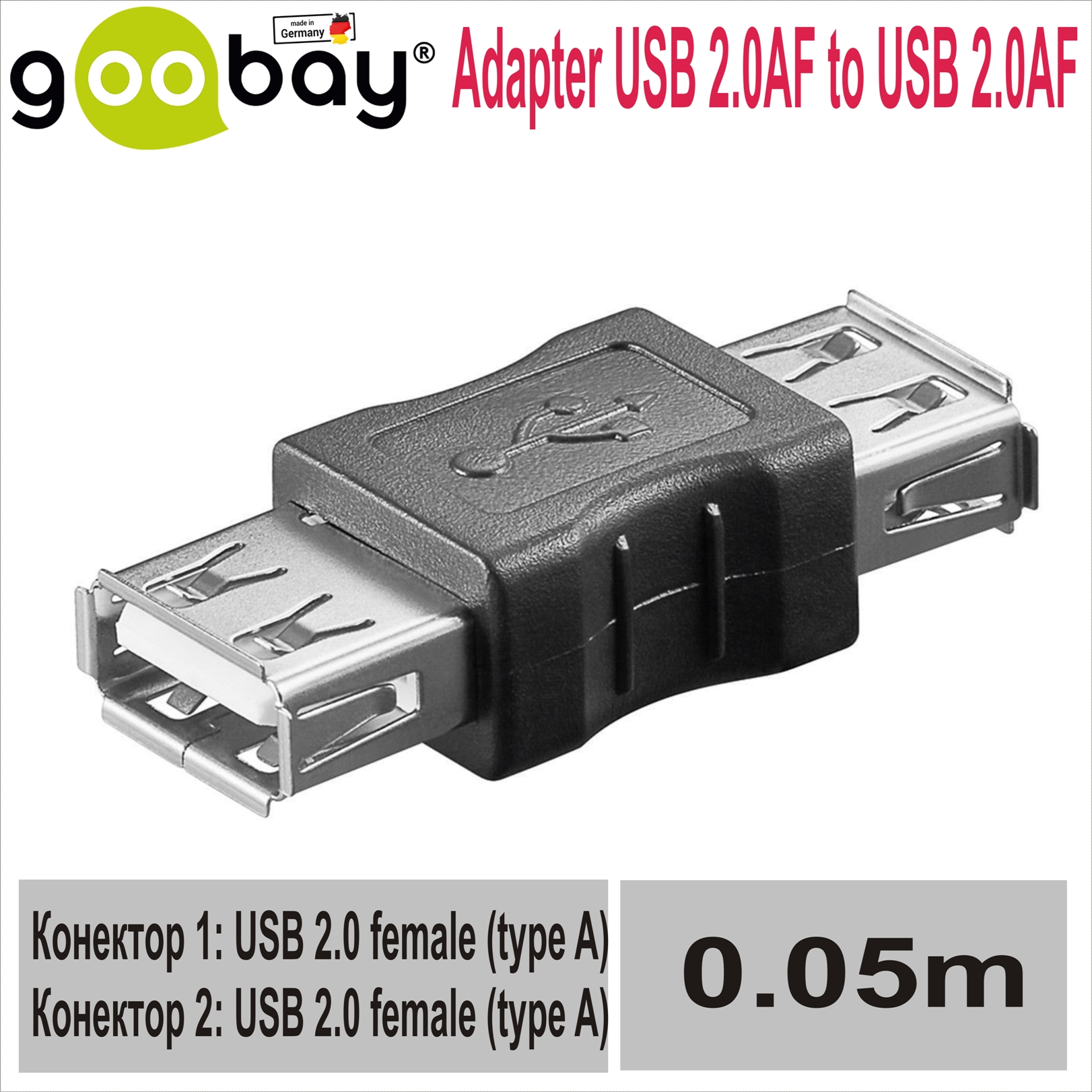 USB A/F to USB A/F GOOBAY