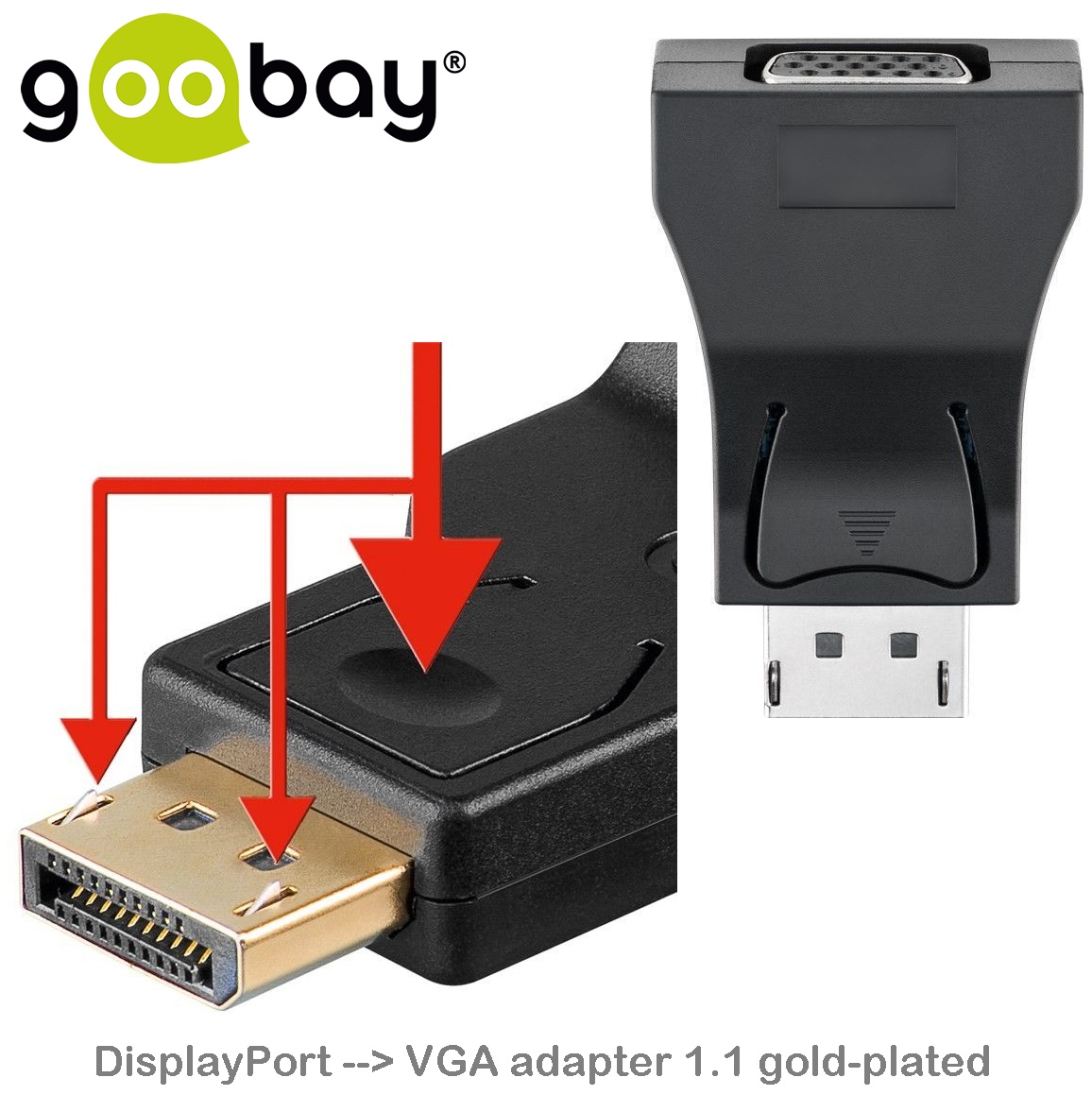 DisplayPort 1.1 male to VGA female GOOBAY 63489