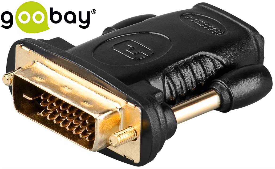 DVI-D 24+1 M to HDMI F gold GOOBAY