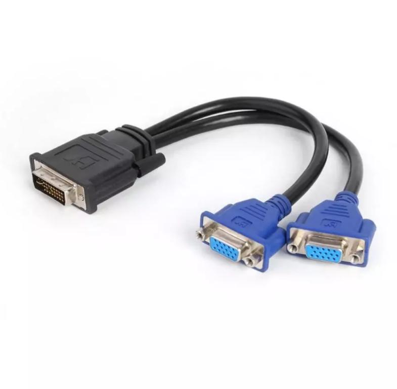 DVI-I 24+5 M to Dual VGA 15pin F