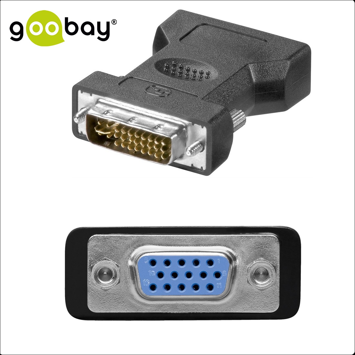 DVI-I 24+5 M to VGA 15-pin F GOOBAY