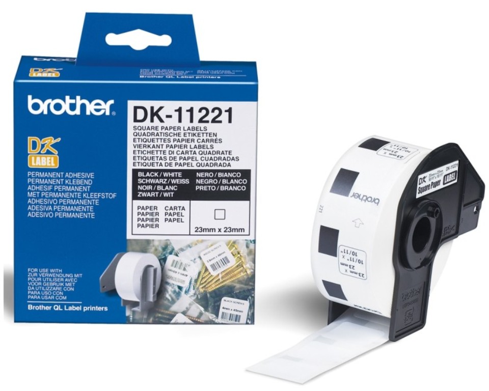 Етикети Brother DK-11221 (23mm x 23mm x 1000бр)