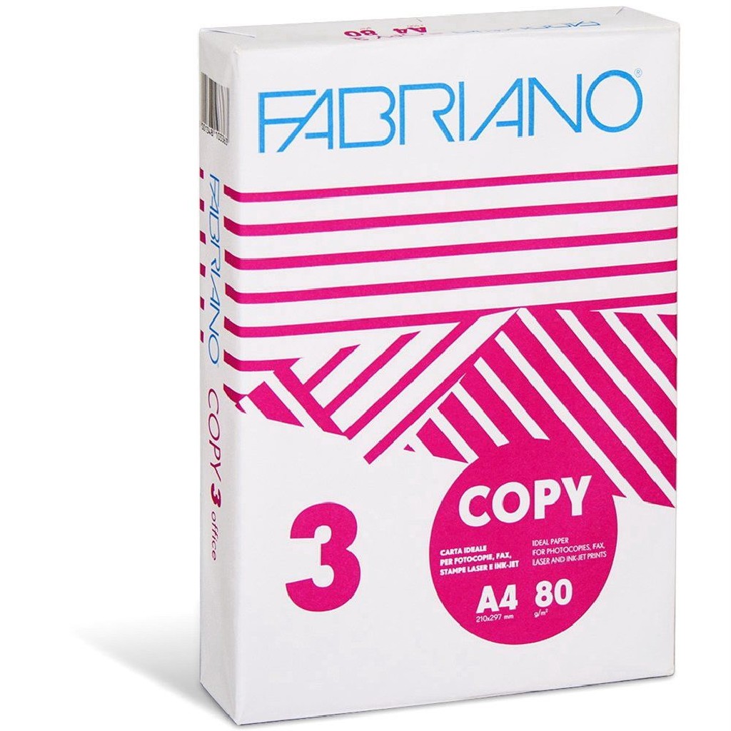 Хартия Fabriano A4, 500 листа в пакет, 80g/m