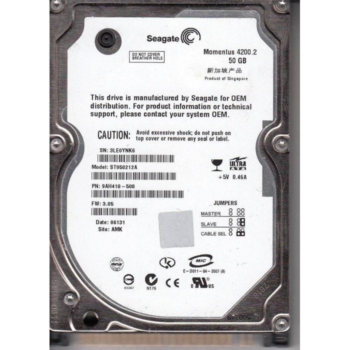 HDD 2.5` ATA  50Gb SEAGATE