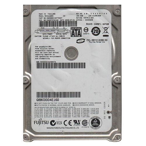 HDD 2.5` SATA 160Gb Fujitsu