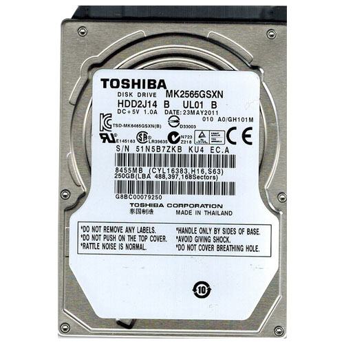 HDD 2.5` SATA 250Gb TOSHIBA