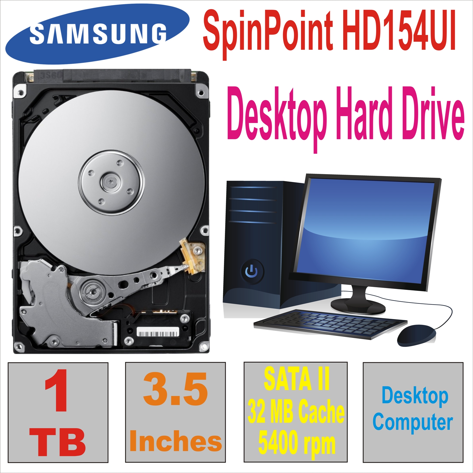 HDD 3.5` 1.5 TB SAMSUNG SpinPoint HD154UI