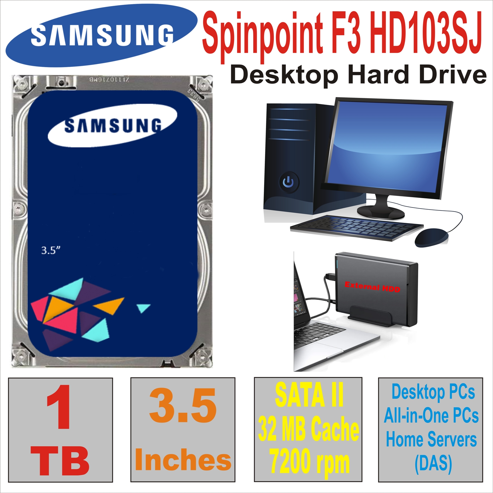 HDD 3.5` 1 TB SAMSUNG SpinPoint F3 HD103SJ