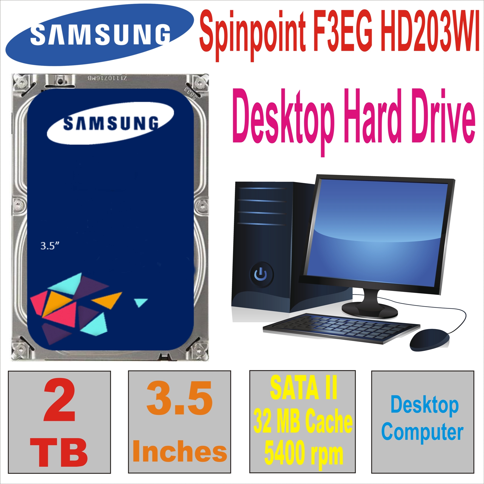 HDD 3.5` 2 TB SAMSUNG Spinpoint F3EG HD203WI