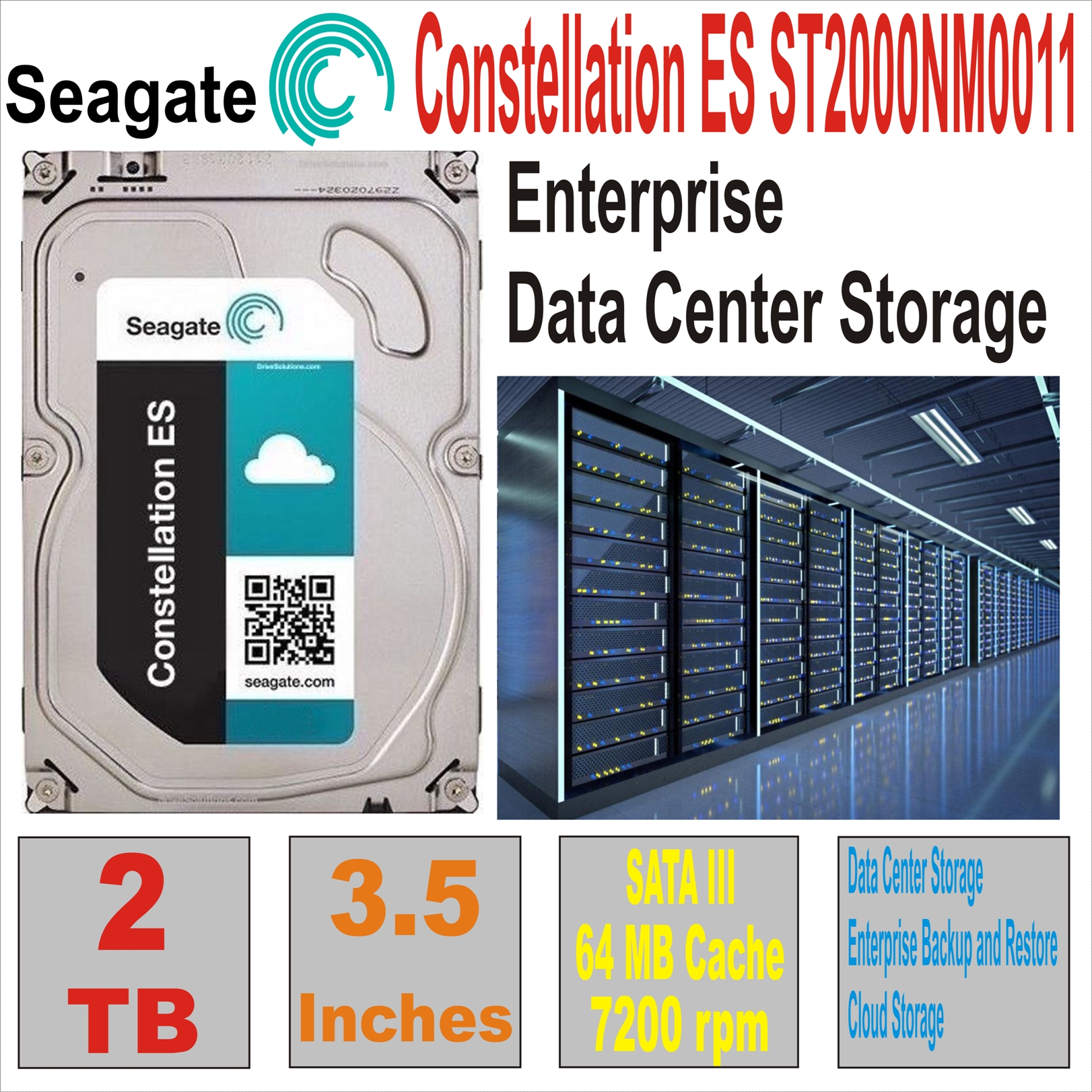 HDD 3.5` 2 TB SEAGATE Constellation ST2000NM0011