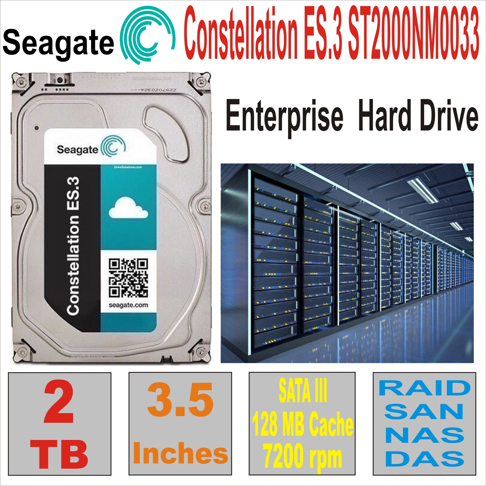 HDD 3.5` 2 TB SEAGATE Constellation ST2000NM0033