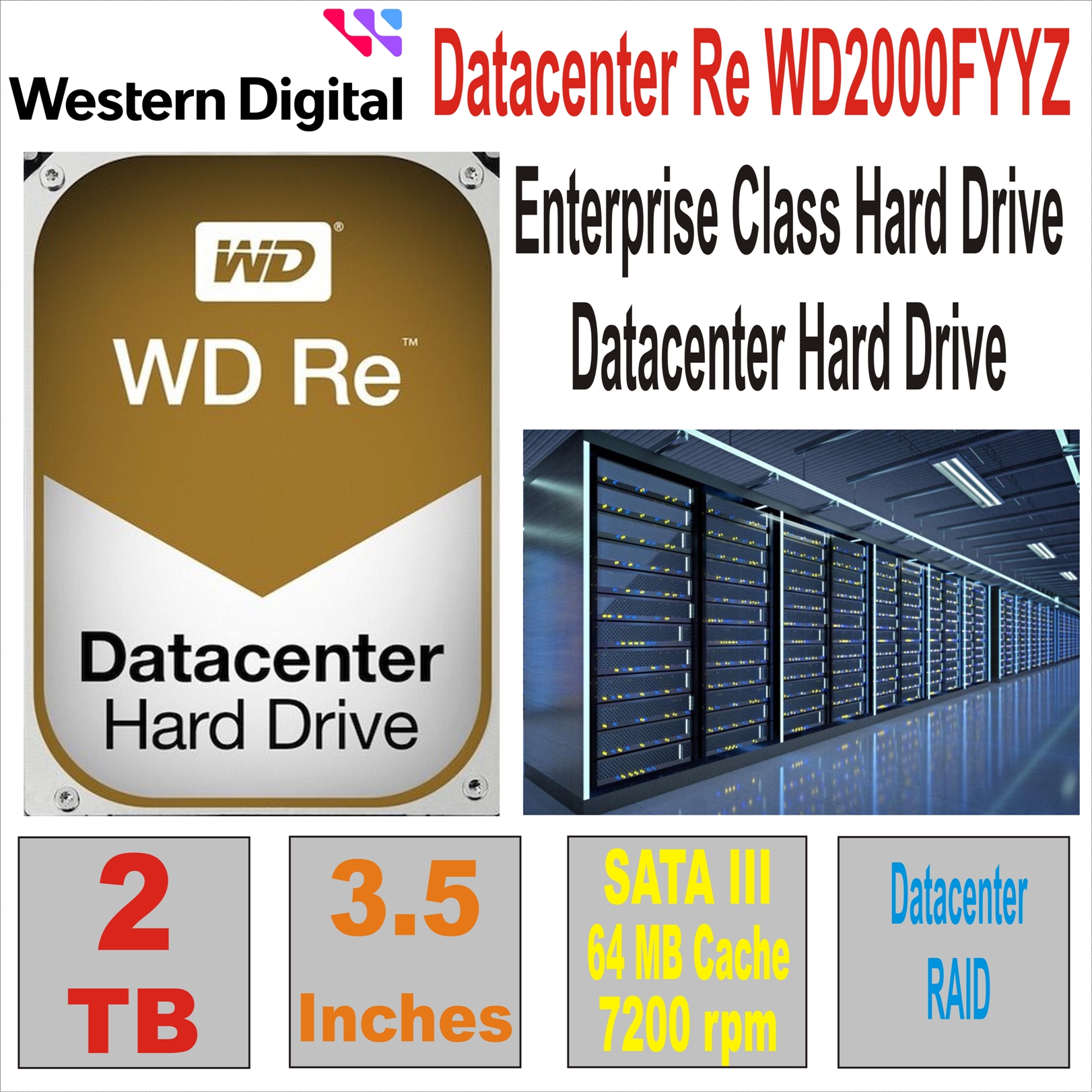 HDD 3.5` 2 TB WD Datacenter Re WD2000FYYZ