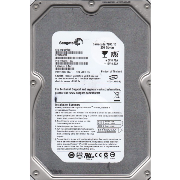 HDD 3.5` ATA 250Gb Seagate