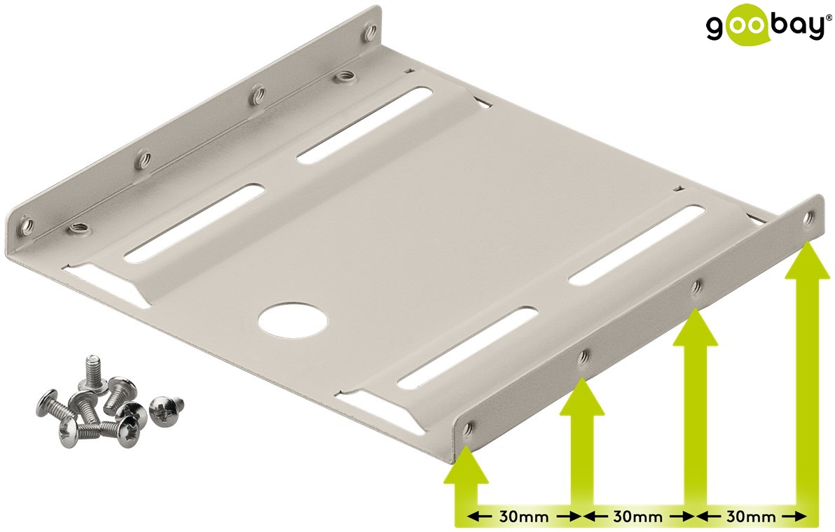 HDD монтажен адаптер 3.5 към 1x2.5 GOOBAY бежов