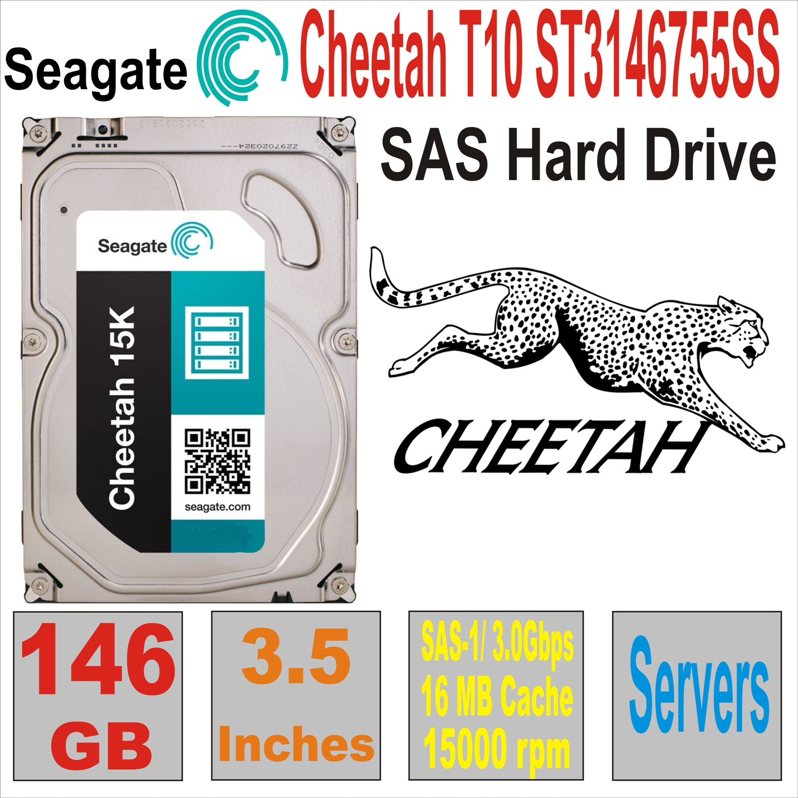 HDD3.5 SAS 146Gb Seagate Cheetah T10 ST3146755SS