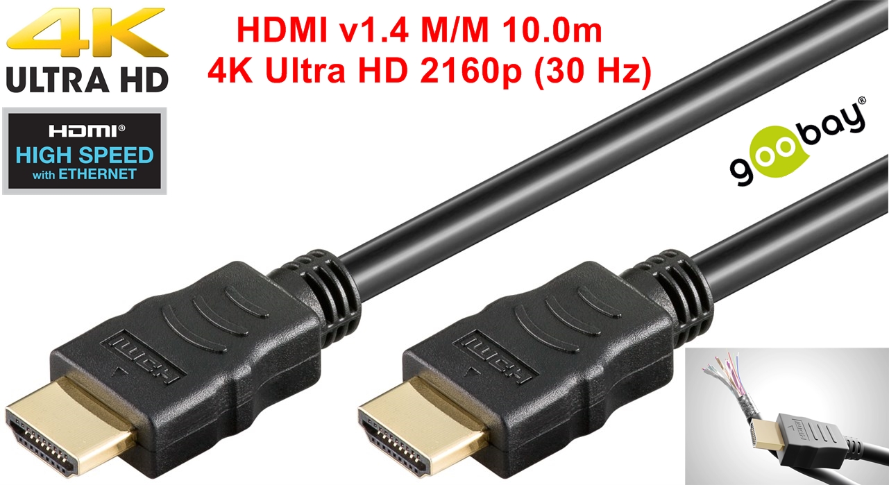 HDMI ->HDMI 10m (4K/30Hz) GOOBAY 51824