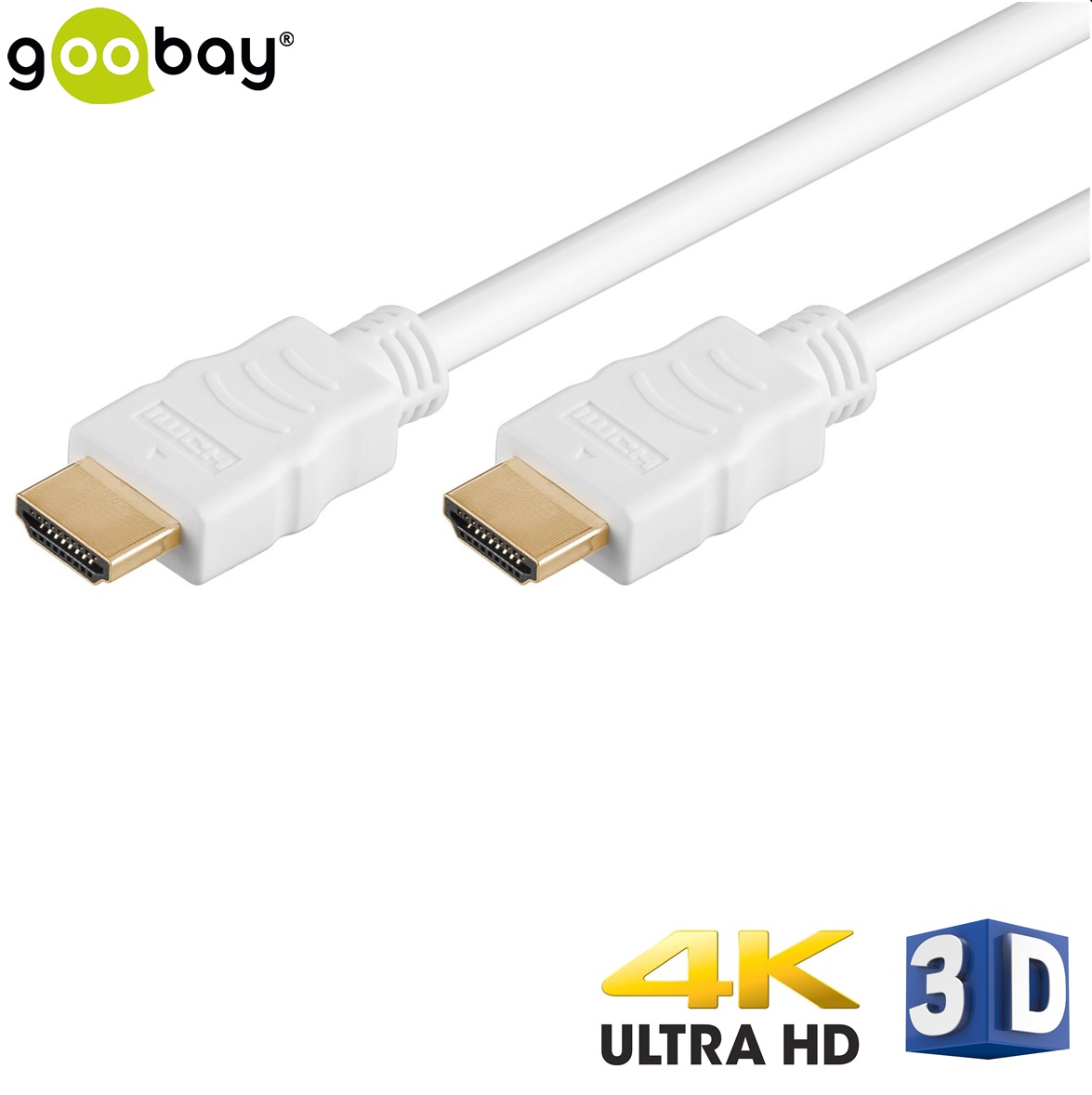 HDMI ->HDMI 15m (4K/30Hz) GOOBAY 31898 Бял